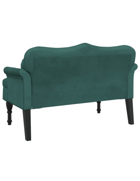Panca con Cuscini Verde Scuro 120,5x65x75 cm in Velluto
