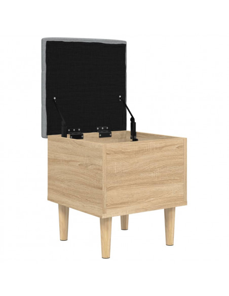 Panca Portaoggetti Rovere Sonoma 42x42x46 cm Legno Multistrato