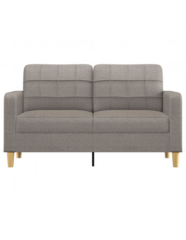 Divano a 2 Posti Tortora 140 cm in Tessuto