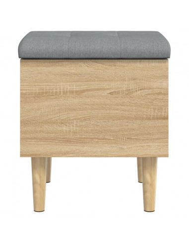 Panca Portaoggetti Rovere Sonoma 42x42x46 cm Legno Multistrato