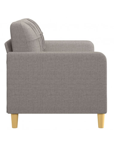 Divano a 2 Posti Tortora 140 cm in Tessuto