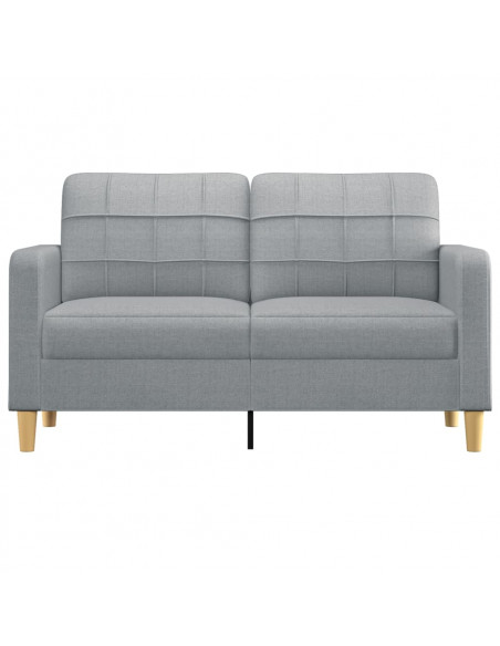 Divano a 2 Posti Grigio Chiaro 140 cm in Tessuto
