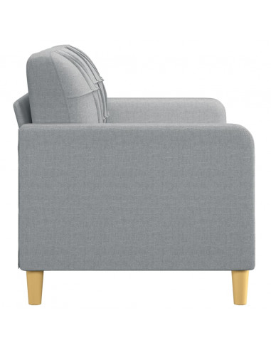 Divano a 2 Posti Grigio Chiaro 140 cm in Tessuto