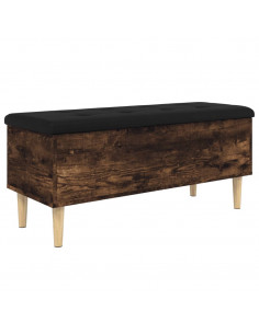 Panca Portaoggetti Rovere Fumo 102x42x46 cm Legno Multistrato 2