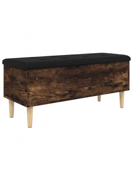 Panca Portaoggetti Rovere Fumo 102x42x46 cm Legno Multistrato