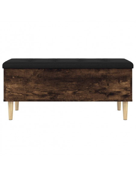 Panca Portaoggetti Rovere Fumo 102x42x46 cm Legno Multistrato