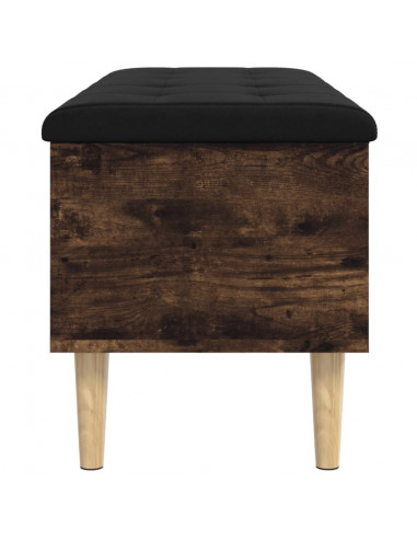 Panca Portaoggetti Rovere Fumo 102x42x46 cm Legno Multistrato