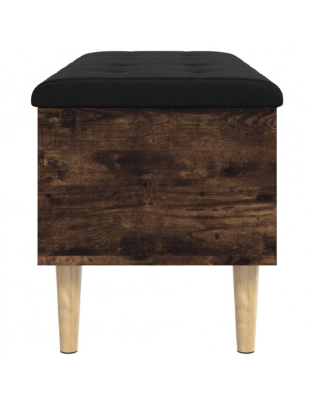Panca Portaoggetti Rovere Fumo 102x42x46 cm Legno Multistrato