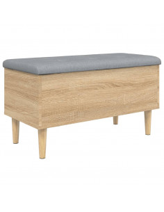Panca Portaoggetti Rovere Sonoma 82x42x46 cm Legno Multistrato 2