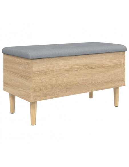 Panca Portaoggetti Rovere Sonoma 82x42x46 cm Legno Multistrato