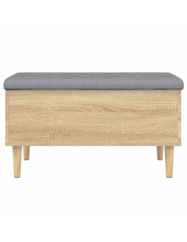 Panca Portaoggetti Rovere Sonoma 82x42x46 cm Legno Multistrato