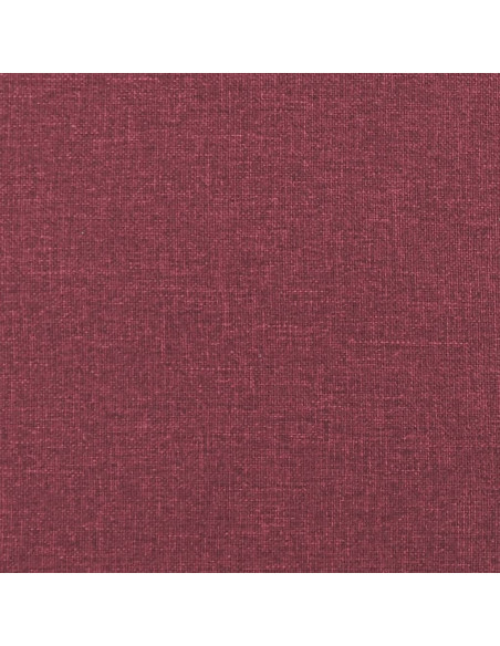 Set di Divani 2 pz con Cuscini Rosso Vino in Tessuto