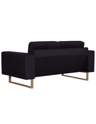 Set Divani 2 pz in Tessuto Nero