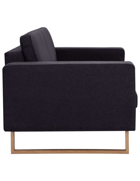Set Divani 2 pz in Tessuto Nero