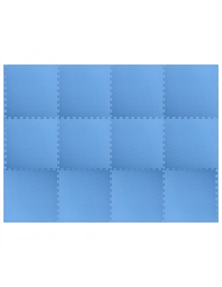 Tappetino a Incastro 12 pz 4,32 m² in Schiuma EVA Blu