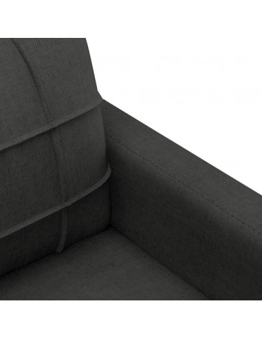 Set Divani 4 pz con Cuscini Nero in Tessuto