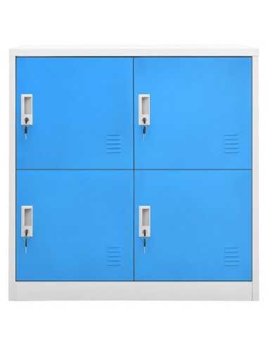 Armadietti e Chiavi 2pz Grigio Chiaro Blu 90x45x92,5cm Acciaio