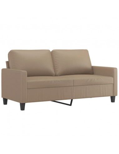 Set di Divani 2 pz con Cuscini cappuccino in Similpelle
