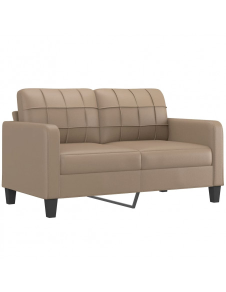 Set di Divani 3 pz con Cuscini cappuccino in Similpelle