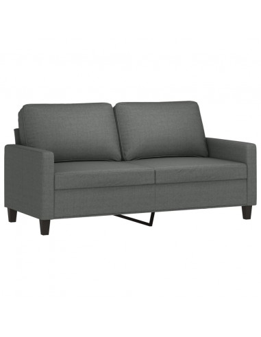 Divano a 2 Posti Grigio Scuro 140 cm in Tessuto
