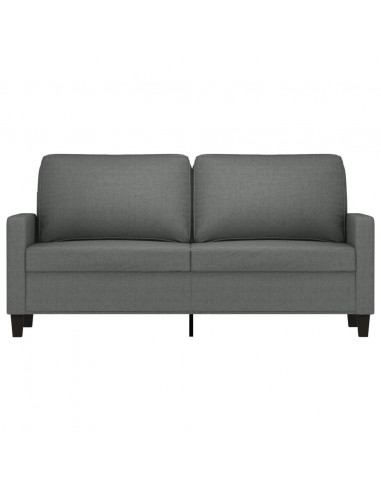Divano a 2 Posti Grigio Scuro 140 cm in Tessuto