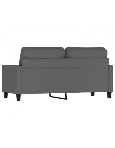 Divano a 2 Posti Grigio Scuro 140 cm in Tessuto