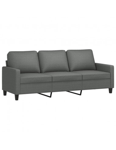 Divano a 3 Posti Grigio Chiaro 180 cm in Tessuto