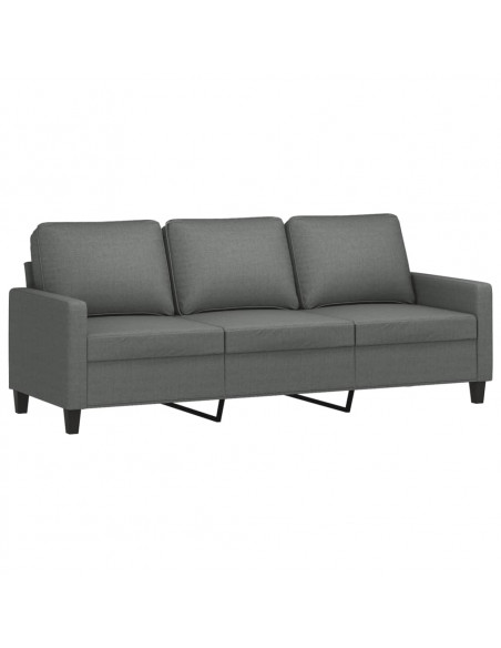 Divano a 3 Posti Grigio Chiaro 180 cm in Tessuto