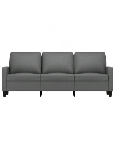 Divano a 3 Posti Grigio Chiaro 180 cm in Tessuto