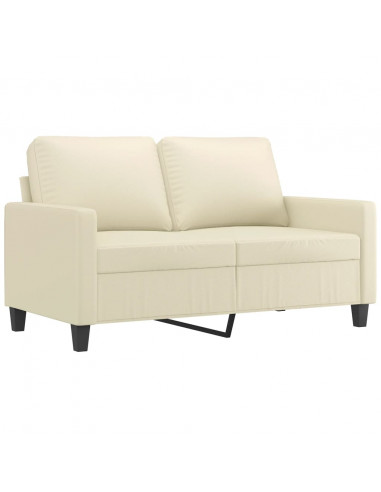 Set di Divani 3 pz con Cuscini crema in Similpelle