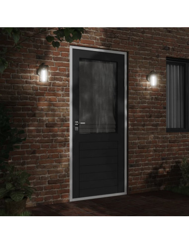 Applique da Esterno 2 pz Nere in Acciaio Inossidabile