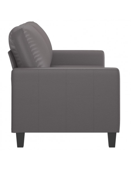 Divano a 2 Posti Grigio 140 cm in Similpelle