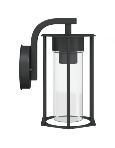 Applique da Esterno 2 pz Nere in Acciaio Inossidabile