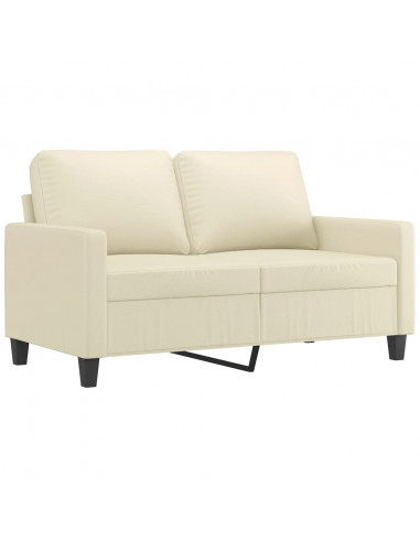 Set di Divani 2 pz con Cuscini crema in Similpelle