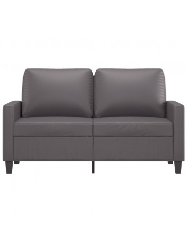 Divano a 2 Posti Grigio 120 cm in Similpelle