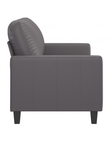 Divano a 2 Posti Grigio 120 cm in Similpelle