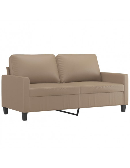 Divano a 2 Posti Cappuccino 140 cm in Similpelle
