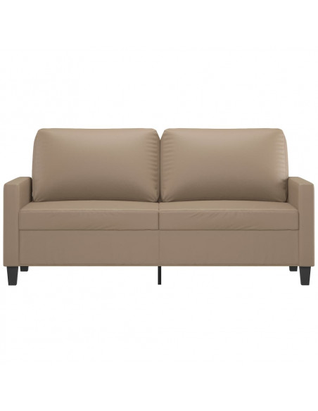 Divano a 2 Posti Cappuccino 140 cm in Similpelle