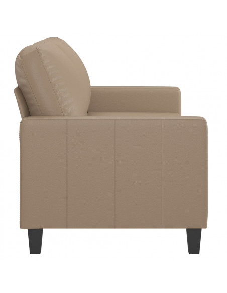 Divano a 2 Posti Cappuccino 140 cm in Similpelle