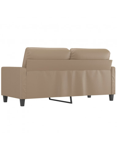 Divano a 2 Posti Cappuccino 140 cm in Similpelle