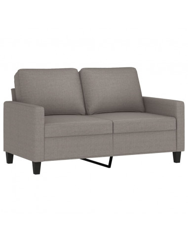 Set di Divani 2 pz con Cuscini Tortora in Tessuto