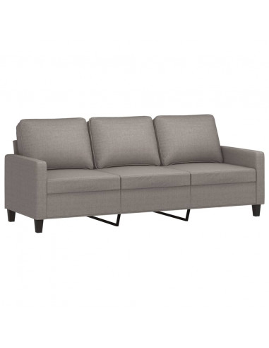 Set di Divani 2 pz con Cuscini Tortora in Tessuto