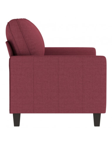 Divano a 2 Posti Rosso Vino 120 cm in Tessuto