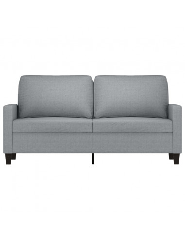 Divano a 2 Posti Grigio Chiaro 140 cm in Tessuto