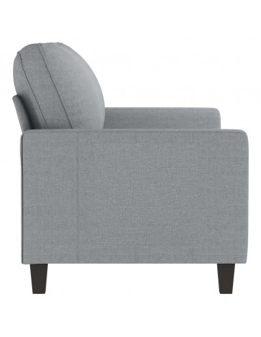 Divano a 2 Posti Grigio Chiaro 140 cm in Tessuto
