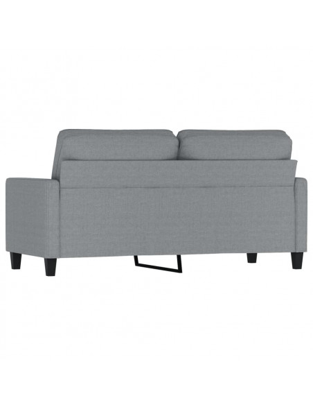 Divano a 2 Posti Grigio Chiaro 140 cm in Tessuto