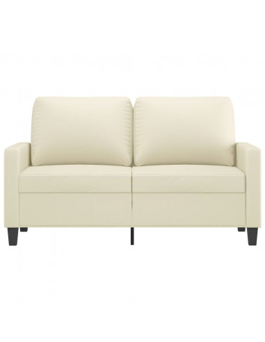 Divano a 2 Posti Crema 120 cm in Similpelle