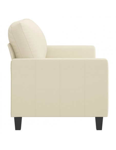 Divano a 2 Posti Crema 120 cm in Similpelle