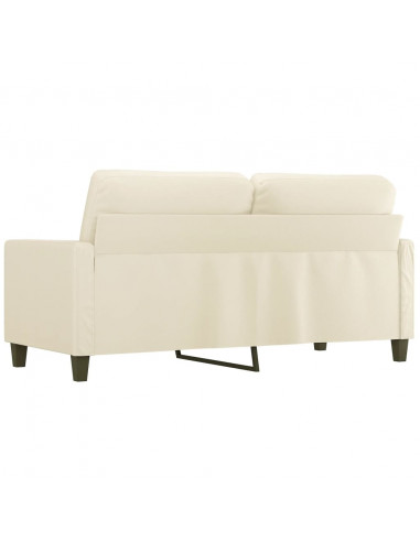 Divano a 2 Posti Crema 140 cm in Similpelle