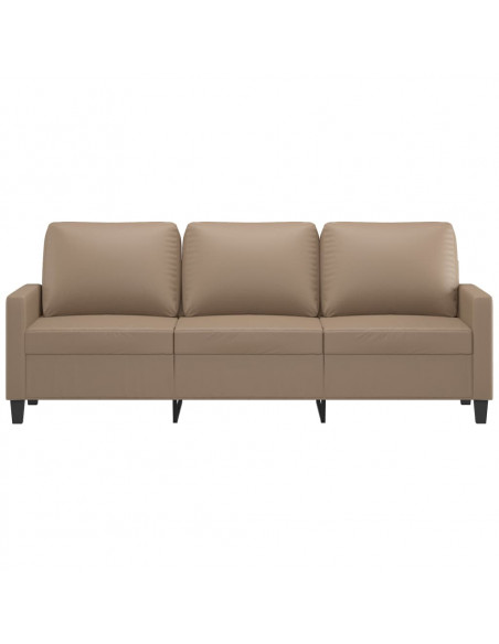 Divano a 3 Posti Cappuccino 180 cm in Similpelle